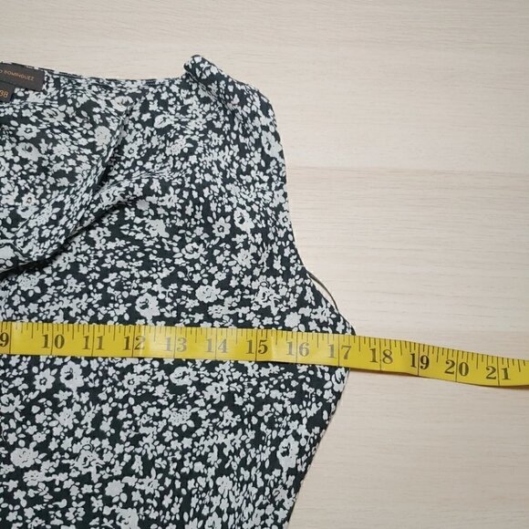 ADOLFO DOMINGUEZ Black and white floral 100% Muberry silk camisole - Picture 6 of 12